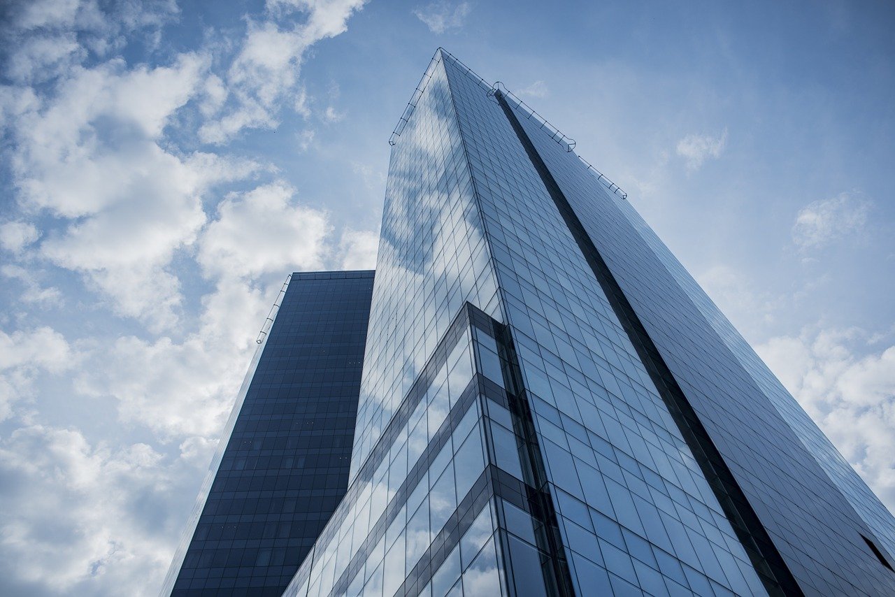 buildings, glass, reflection